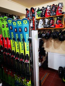 The modern ski rental shop in Poiana Brasov